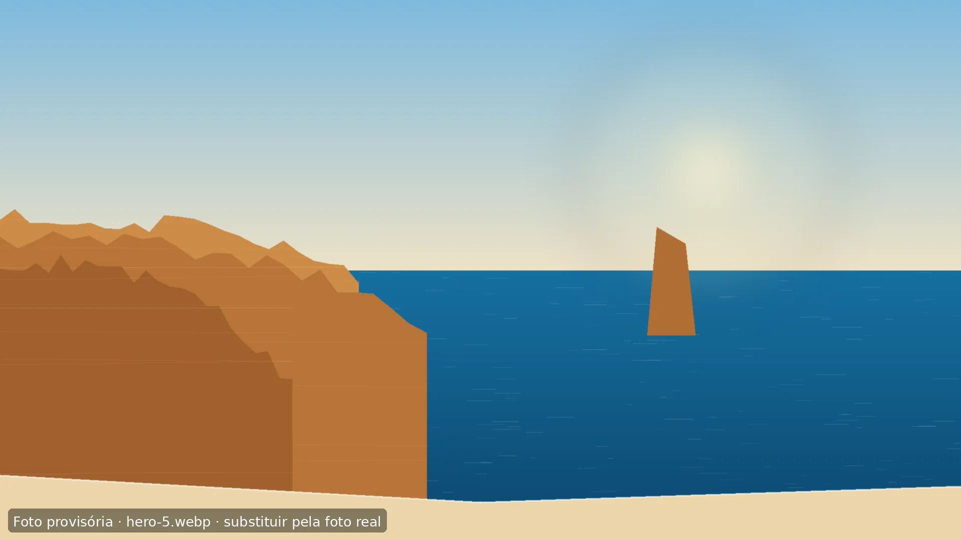 Praia e rochedos na costa de Lagos